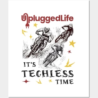 Techless Time Downhill Mountain Biking Unplugged Life Posters and Art